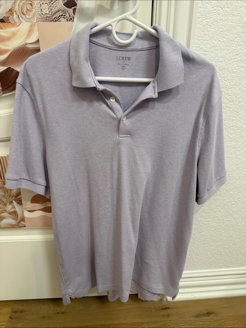 J. Crew Lavender Short Sleeve Polo